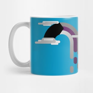 Demisexual Pride Flag Minimalist Rainbow Design Mug